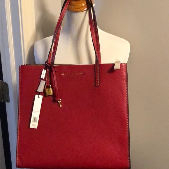 marc jacobs red tote bag